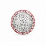 Pink Topaz and Diamond Dome Ring