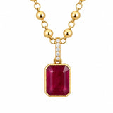 Ruby Gold Bezel Pendant