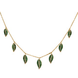 Tsavorite Diamond Leaf Necklace