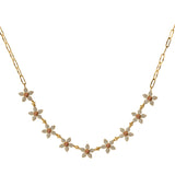 Diamond and Citrine Daisy String Necklace