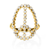 Diamond Bezel Set Peace Ring