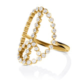 Diamond Bezel Set Peace Ring