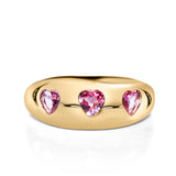 Pink Sapphire Heart Gypsy Ring
