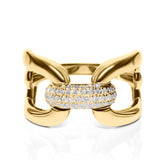 Gold Diamond Link Ring