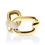 Gold Diamond Link Ring