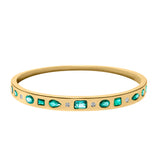 Emerald and Diamond Gypsy Bracelet