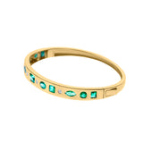 Emerald and Diamond Gypsy Bracelet