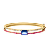 Kyanite Ruby Diamond Bracelet