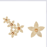 Diamond and Citrine Daisy Stud and Crawler Earrings