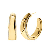 Diamond Chunky Hoop Earrings