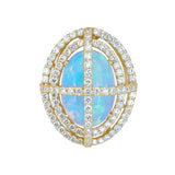 Opal and Diamond Ring