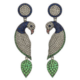 Silver Parrot Earrings