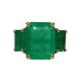 Three Stone Emerald Ring