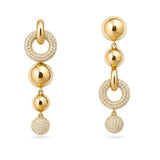 Diamond Ball Chain Earrings