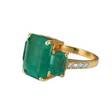 Three Stone Emerald Ring