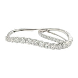 Two Finger Diamond Wavy Ring