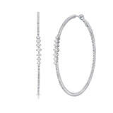 White Gold Diamond Hoop Earrings