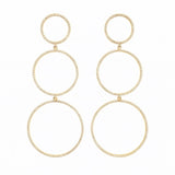 Triple Circle Diamond Earrings