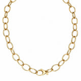 Yellow Gold Large Oval Link Chain Necklace