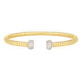 Diamond Bolt Tubogas Cuff Bracelet