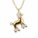Diamond Poodle Pendant