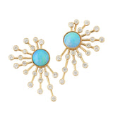 Opal Diamond Sputnik Earrings