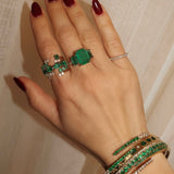 Three Stone Emerald Ring