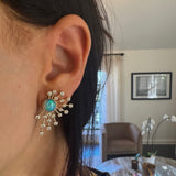Opal Diamond Sputnik Earrings