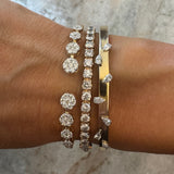 Straight Diamond Flex Cuff Bracelet