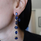 Kyanite Diamond Drop Earrings