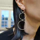 Triple Circle Diamond Earrings