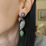 Silver Parrot Earrings