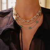 Diamond and Citrine Daisy String Necklace