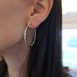 White Gold Diamond Hoop Earrings
