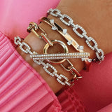 Diamond Paperclip Bracelet
