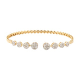 Straight Diamond Flex Cuff Bracelet
