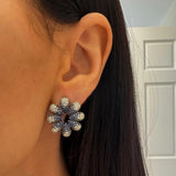 Diamond Blue Sapphire Sea Flowers