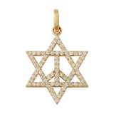 Diamond Star of David Pendant Small