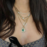 Graduated Bezel Diamond Disc Chain Necklace