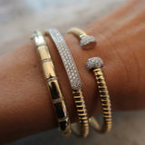 Diamond Bar Tubogas Cuff Bracelet
