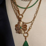 Yellow Gold Rolo Clasp Necklace