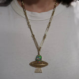 Long Oval Chain Necklace