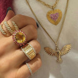 Diamond Fluted Band Ring