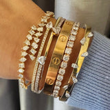 Diamond Pear Snake Wrap Bracelet