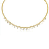 Diamond Dangle Collar Necklace