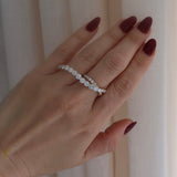 Two Finger Diamond Wavy Ring