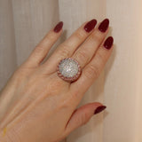 Pink Topaz and Diamond Dome Ring