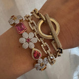 Diamond Flower Bracelet