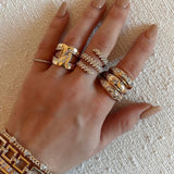 Diamond Interlocking Ring