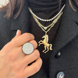 Diamond Horse Pendant